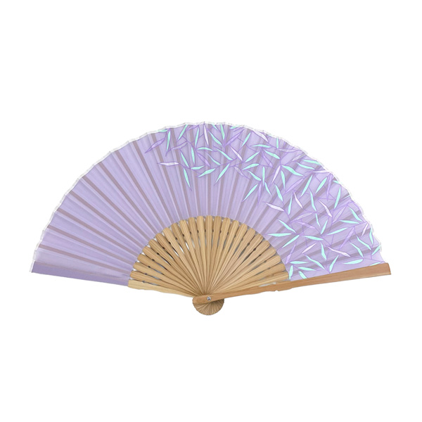 婦人用　布扇　笹