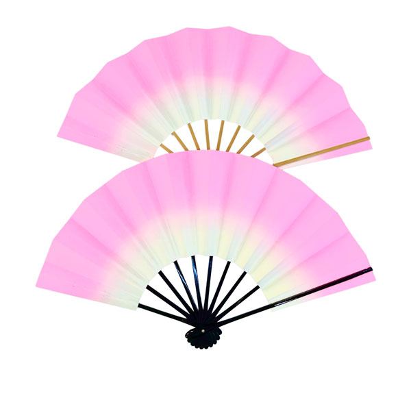 舞扇　白竹　色ボカシ　ピンク